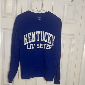 Champion Kids Long Sleeve Blue Kentucky Lil' Sister Tee